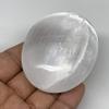 113 Grams, 2.5"x2.1"x1.2", Natural Untreated Selenite Palm-Stone Crystal, palmstone, Reiki Energy, Collectible, Handmade, Home Decor, B11878 view 4