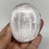104 Grams, 2.6"x2"x1.1", Natural Untreated Selenite Palm-Stone Crystal, palmstone, Reiki Energy, Collectible, Handmade, Home Decor, B11875 view 2