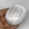 104 Grams, 2.6"x2"x1.1", Natural Untreated Selenite Palm-Stone Crystal, palmstone, Reiki Energy, Collectible, Handmade, Home Decor, B11875 view 4