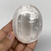 106 Grams, 2.6"x2"x1.1", Natural Untreated Selenite Palm-Stone Crystal, palmstone, Reiki Energy, Collectible, Handmade, Home Decor, B11871 view 2