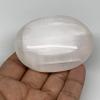 106 Grams, 2.6"x2"x1.1", Natural Untreated Selenite Palm-Stone Crystal, palmstone, Reiki Energy, Collectible, Handmade, Home Decor, B11871 view 3