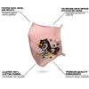 NineLife Basics Decorative Unicorn 100 Cotton Embroidered Face Mask. Fully Adjustable, Washable and Reusable Face Masks, 6 x 5.75 in view 4