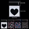 Bskifnn 400PCS Valentine Cellophane Bags Love Heart Printed Self Adhesive Cookie Treat Bags Gift Bags for Valentine's Day Party Supplies 4 Styles Valentine's Day Mother's Day view 2