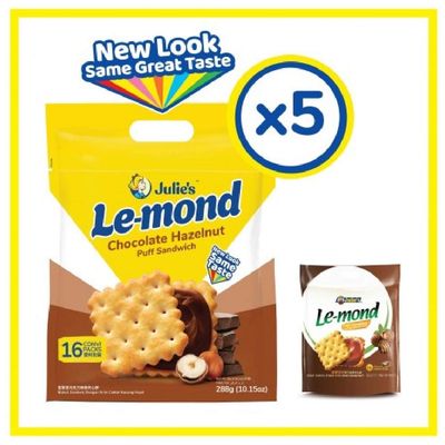 Julie's Le-mond Choc Hazelnut (288g x 5 pack)