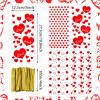 Zonon 200 Pcs Valentines Treat Bags Bulk, 4 Assorted Styles Heart Clear Plastic Valentine's Day Cellophane Bags for Candy Gifts with 200 Pieces Twist Ties for Party Favor Kids Class Holiday Supplies view 2