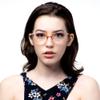 2SeeLife Clear Blue Light Blocking Glasses Women & Teens (Clear Pink) view 3