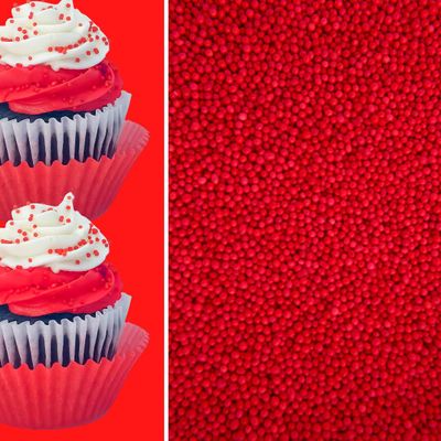 Sprinkle Deco Deep Red Nonpareils Bake In Sprinkle On Mini Pearls Confetti Sprinkles Toppings For Cake Cookie Cupcake Icecream Donut 6oz Bag