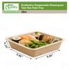 EcoQuality [50 PACK 16oz Disposable Rectangular Container Take Out Food Tray - Natural Sugarcane Bagasse Bowl Bamboo Fibers Sturdy Compostable Eco Friendly Environmental Paper Alternative view 3