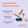 Binto Complete 4-in-1 Multi-Symptom Menopause Relief Kit Supplements - 1 Month Supply - Multivitamins with Omega-3, Ashwagandha and Probiotics/Prebiotic Fiber Blend - Non-GMO view 4
