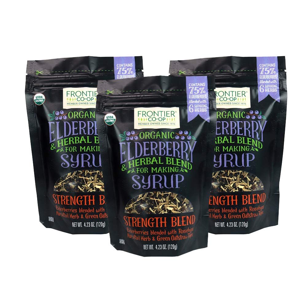 Frontier Co-op Organic Elderberry Syrup Kit 4.23oz | Pack of 3