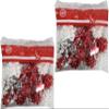 Set of 52 Assorted Peel and Stick Bows - Made in The USA - Measures Between 2.5" and 3.5" Long - Mettalic and Silver (52) view 1