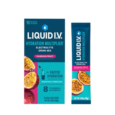 Liquid I.V. Hydration Multiplier - Passion Fruit | Electrolyte Powder Drink Mix | 1 Pack (10 Servings)