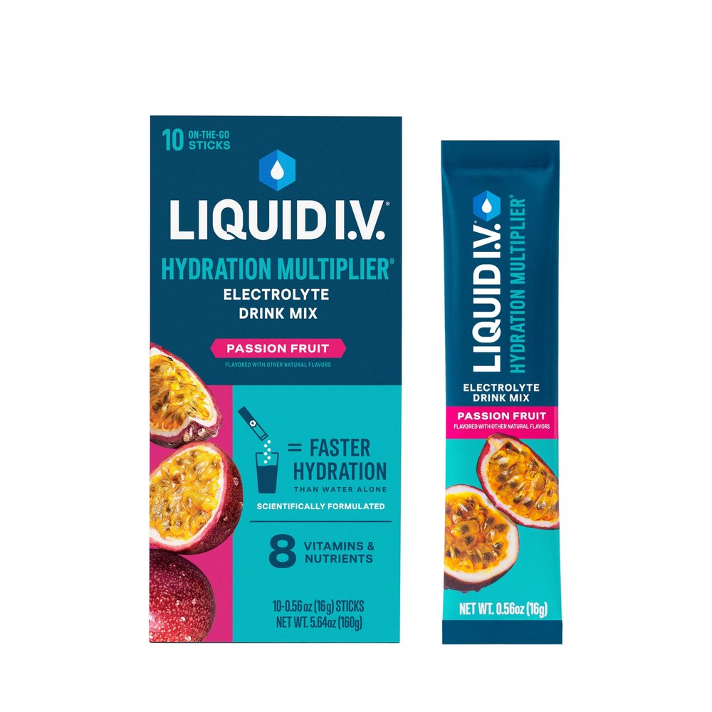 Liquid I.V. Hydration Multiplier - Passion Fruit | Electrolyte Powder Drink Mix | 1 Pack (10 Servings)