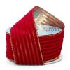 2 1/2" X 10 Yards Embossed Stripes On Velvet Wired Ribbon - Red view 1