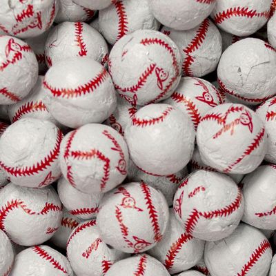 2,760ct Milk Chocolate Foiled Baseballs For Candy Buffets, Favors, Sports Parties, Team Celebrations, Concession Stands And Baseball Themed Events (30lb Case)