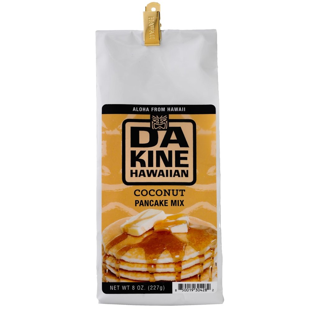 Da Kine Hawaiian Pancake Mix, Instant Pancake Mix Just Add Water, Pancake and Waffle Mix, Tropical Pancake Mix, Breakfast Pancake, Waffle & Baking Mixes - 8 oz (Coconut)
