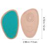 Women's Pumps 1 Pair of Half Insole Leather Soft Comfortable Insert Anti Skid Shoe Insole Pads Beige High Heel Pads view 2