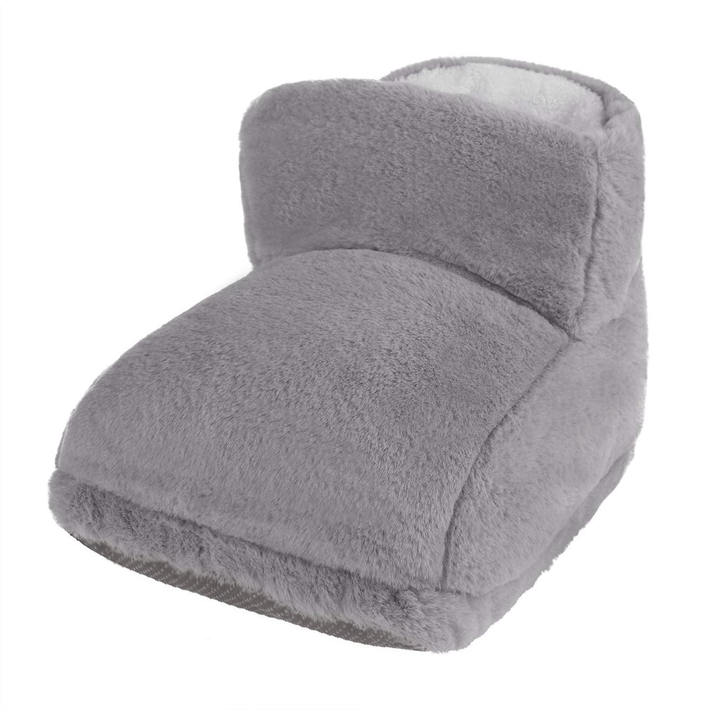Electric Heated Foot Warmers for Men Women Fuzzy Thick Plush Foot Heater Winter USB Rechargeable Thermal Heating Ankle Feet Warmer Boots Shoes