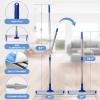 18" Professional Microfiber Mop Floor Cleaning System, Flat Mop with Stainless Steel Handle, 4 Reusable Washable Mop Pads, Wet and Dust Mopping for Hardwood, Vinyl, Laminate, Tile Cleaning view 3