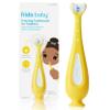 Frida Baby Training Toothbrush, For Toddlers 18-24 Months, Easy-Grip Handle, Triple Angle Bristles, Soft Bristles, Stay-Put Suction Cup, Yellow view 1
