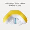 Frida Baby Training Toothbrush, For Toddlers 18-24 Months, Easy-Grip Handle, Triple Angle Bristles, Soft Bristles, Stay-Put Suction Cup, Yellow view 3
