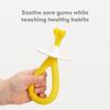 Frida Baby Training Toothbrush for Babies with Soft Silicone Bristles, Yellow view 2