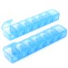 2 Packs Weekly Pill Organizer,Pocket Daily Pill Case Pill Box for Pills/Vitamin/Fish Oil/Supplements (Blue) view 1