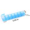 2 Packs Weekly Pill Organizer,Pocket Daily Pill Case Pill Box for Pills/Vitamin/Fish Oil/Supplements (Blue) view 2
