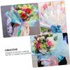 EXCEART Cellophane Wrap Paper 10m Rainbow Iridescent Film Paper Flower Bouquet Wrapping Sheet Cello Wrap Roll for Holiday Present Package view 4