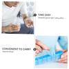 2sets Portable Medicine Organizer Lightweight Pill Storage Case for Outdoor Use Moisture Daily Medicine Container for Travel and Vitamins view 3