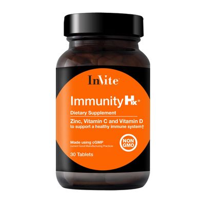 Invite Health Immunity Hx - Supports a Healthy Immune System - 500 mg of Vitamin C, 50 mcg (2000 IU) of Vitamin D3 and 30 mg of Zinc - 30 Tablets (2-Pack)