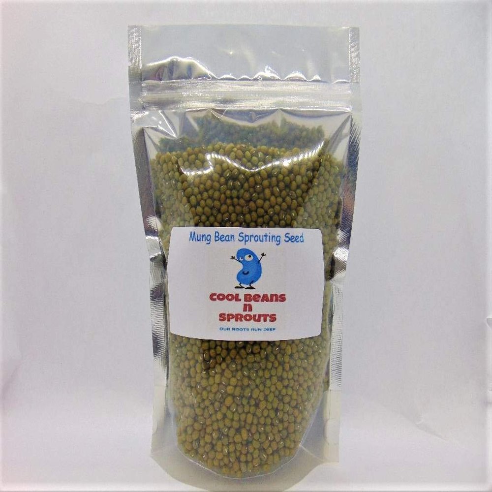 Brand, Mung Bean Seeds for Sprouting Microgreens,16 ounces, A superfood packed with antioxidants and health-promoting nutrients. A family run USA business, "COOL BEANS n SPROUTS" Jacobs Ladder Ent.