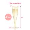 Prestee 24 Plastic Champagne Flutes - Gold Champagne Flutes Plastic - Gold Disposable Mimosa Flute - Party Supplies - Disposable Cocktail Glasses - Mimosa Bar, Wedding, Shower Party view 3