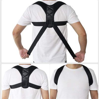 DSMYYXGS Adjustable Back Posture Corrector Clavicle Spine Back Shoulder Lumbar Brace Support Belt Posture Correction (Color : Black, Size : Large)