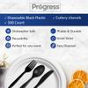 Progress [Combo Pack] Plastic Silverware Disposable Assorted Cutlery Set Premium Quality Count Large Pack Heavyweight Utensils Forks, Spoons and Knives Perfect Cutlery for Parties (300) view 4