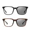 2Pack Photochromic Reading Glasses Fashion Transition Sunglasse TR90 square full frame Reading glasses Value package (2Pack-black&leopard, 3.25) view 1