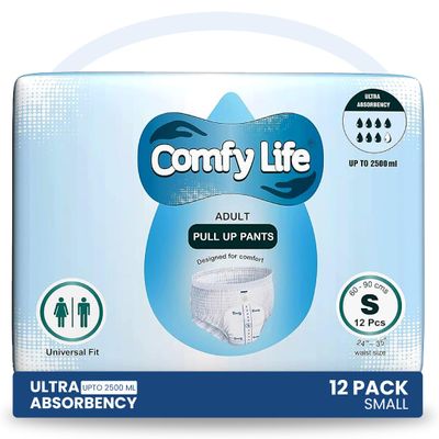 Premium Adult Incontinence Pull Up Diaper Pants 12 Pack High Absorbency (Small)