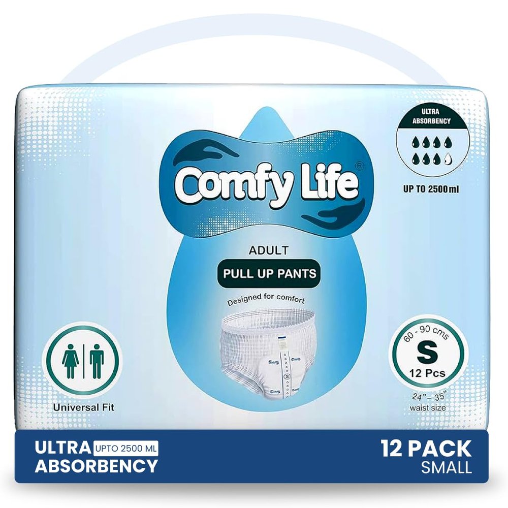 Premium Adult Incontinence Pull Up Diaper Pants 12 Pack High Absorbency (Small)