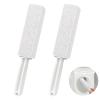 2 Pack Pumice Cleaning Stone with Handle, Toilet Bowl Cleaner Toilet Brush with Non-Slip Long Plastic Handle for Kitchen/Bath/Pool/Household Cleaning White view 1