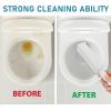 2 Pack Pumice Cleaning Stone with Handle, Toilet Bowl Cleaner Toilet Brush with Non-Slip Long Plastic Handle for Kitchen/Bath/Pool/Household Cleaning White view 2