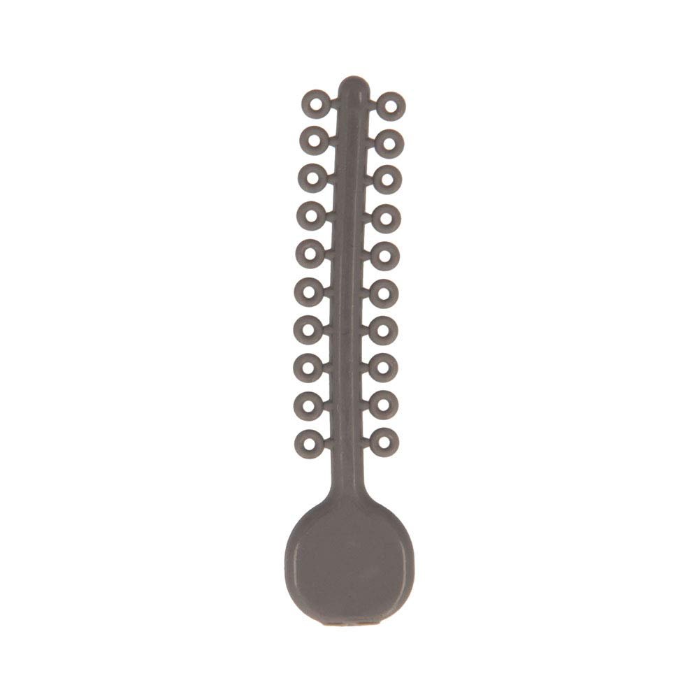 American Orthodontics Ligatures 20 Stick Gray | 50 Sticks/1,000 Per Pkg | Made in the USA | Hypo-Allergenic, Non-Latex, Medical Grade Polyurethane Elastic Bands | .045 Inner / .115 Outer Diameter