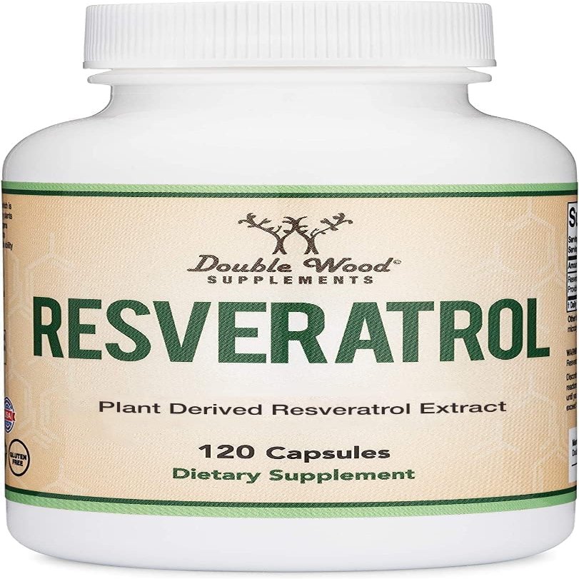 Resveratrol Supplement 500mg Per Serving, 120 Capsules (Resveratrol Polygonum Root Extract Providing 50% Trans Resveratrol) Healthy Aging Support by Double Wood