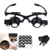 Magnifying Glasses with LED Light, LXIANGN Jeweler Loupe Watch Repair Magnifier with 8 Interchangeable Lens-2.5X 4X 6X 8X 10x 15x 20x 25x for Close Work,Not for Reading view 1