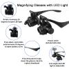Magnifying Glasses with LED Light, LXIANGN Jeweler Loupe Watch Repair Magnifier with 8 Interchangeable Lens-2.5X 4X 6X 8X 10x 15x 20x 25x for Close Work,Not for Reading view 4