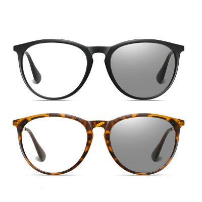 2Pack Reading glasses sun photochromic Farsightedness Photochromic Gray Sunglasses, Magnification for Women Value package (2Pack-matte black&leopard, 2.75)