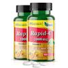 America Medic & Science Rapid-C 1000mg Vitamin C Supplement (2 Pack of 100 Tablets) Energy Booster, Daily Immune System Support, Antioxidant | Vegan, Non-GMO Coated Ascorbic Acid for Adult Men & Women view 1
