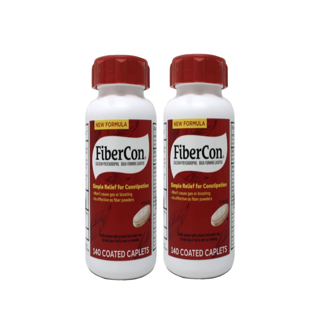 Fibercon Fiber Therapy for Regularity with Calcium Polycarbophil, 2 Pack