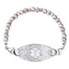ASTERY MunsteryAid Customized Medical Alert ID Beaded Bracelet with Free Engraving for Women,Personalized Emergency Identification Womens Medical ID Bracelet Awareness Jewelry,6.5 to 8.5 Inches (6.5) view 1