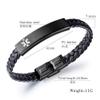 Dainty Leather Medical Alert Bracelet Personalized ID Nameplate Bracelets for Men Women Daily Alert Jewelry for Emergency SOS Name ICE Medical Info Customizable view 2