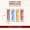 Foustman's Salami Wooden Gift Box, Artisan, Nitrate-Free, Naturally Cured, Flavors - San Francisco Style Pork, Cabernet Wine, Beef, and Pepperoni, Pack of 4, 8 Oz Each view 3